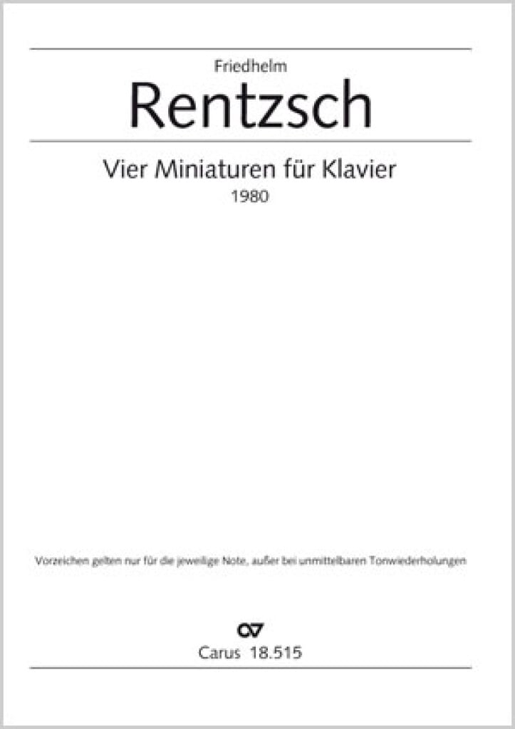 Vier Miniaturen für Klavier